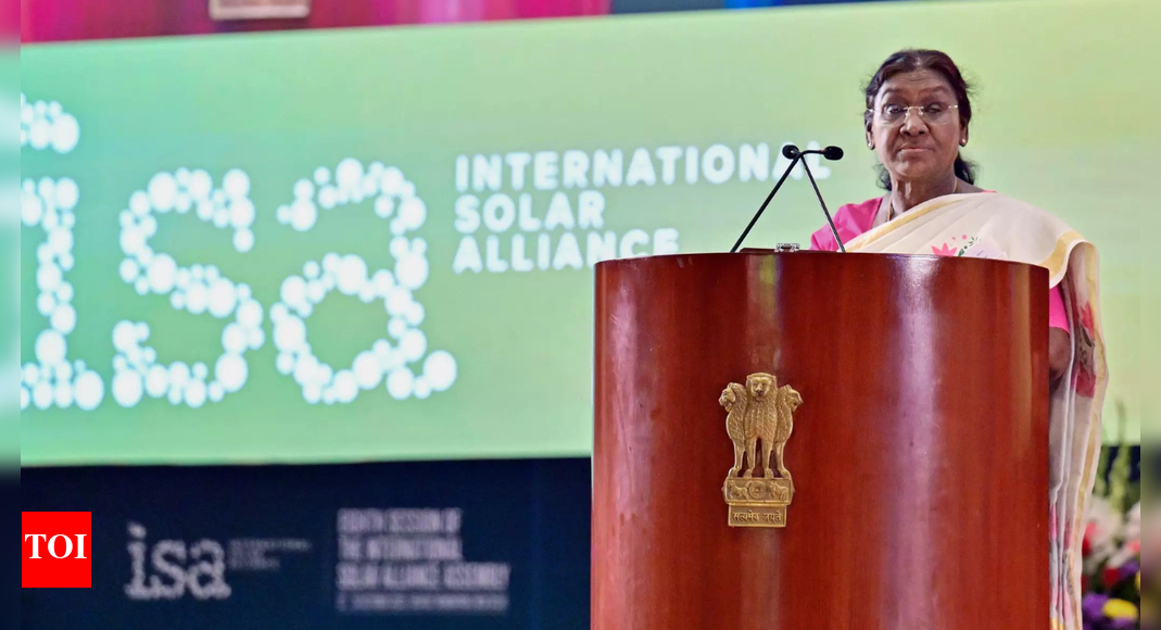 ISA Summit 2025: President Droupadi Murmu says India to lead solar innovation by 2050; calls for women-led green growth