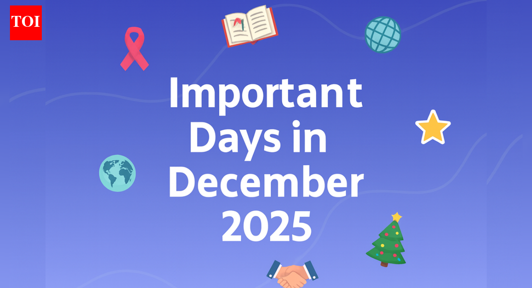 Important days in December 2025: National and international dates to note for holidays, observances – check details